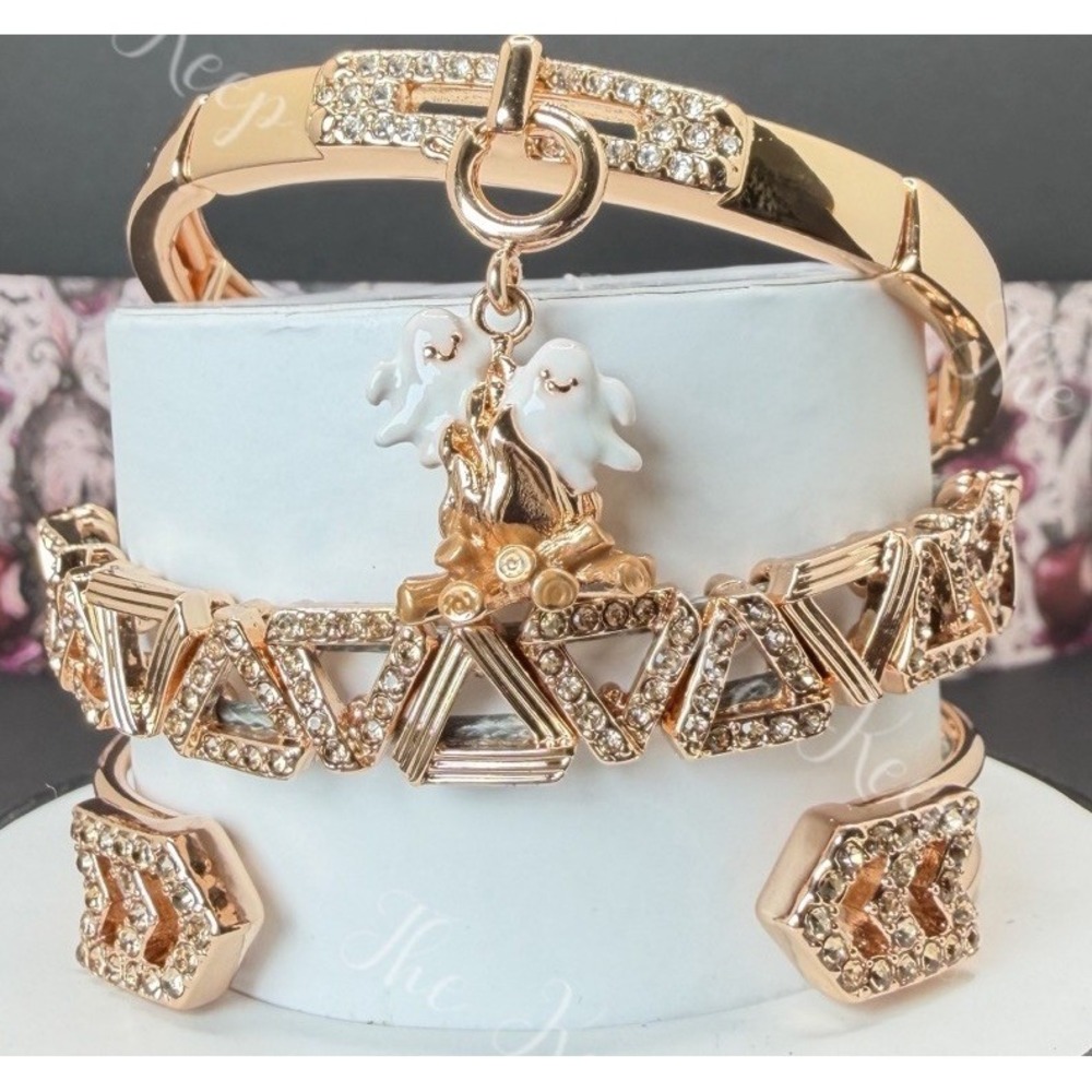 Bomb Party Halloween 26 Stack ST51540 Campfire Ghost Stories Rose Gold Bracelet
